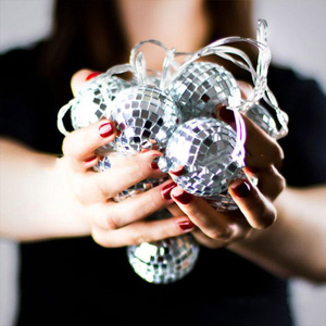 10 LED Disco sfera specchio festa stringa di luce per interni all'aperto di natale lanterna vacanza muro albero April giorno dello sciocco Ramadan - Product Image 6