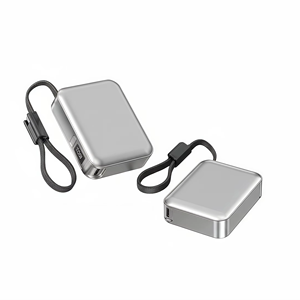 포켓 미니 10000mAh 전원 은행 22.5W 고속 충전 내장 타입 C 랜야드 케이블 LED 디스플레이 휴대용 충전기 배터리 팩 - Product Image 1