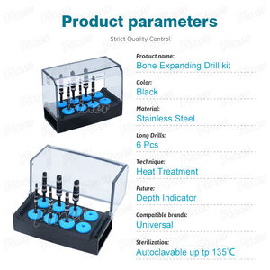 Kit di impianto dentale per impianti dentali per osso lungo di osteodentificazione - Product Image 6