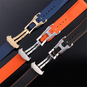 <span class=keywords><strong>Omeg</strong></span> pour Seamaster 300 Bracelet de montre 20mm 22mm Extrémité incurvée Bracelet en silicone pour hommes Bande de caoutchouc de plongée - Product Image 3