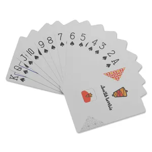 Entrega rápida de sublimación fabricación impermeable Oem logotipo personalizado Poker jugando a las cartas