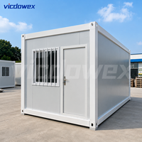 Vicdowex Maison Conteneur Préfabriquée Démontable de 20 pieds, Unité Modulaire à Assemblage Rapide pour Bureau et Entrepôt