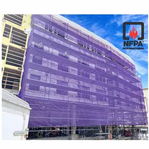 Wholesale NFPA-701 Low Price Construction Protection Net Construction Safety Net Windbreak Construction Scaffold Net