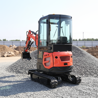 Mini-excavatrice chinoise EPA/EURO 5 avec moteur Kubota, 2 tonnes, 1 tonne, 1,8 tonne, cabine, mini-pelleuse à vendre, livraison gratuite