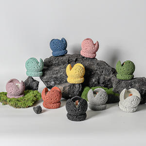 Bougie en cire de noix de coco en forme de météorite en ciment, ambiance créative, aromathérapie d'intérieur, ornement, parfum de niche - Product Image 1