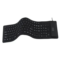 Housse de clavier en silicone 85 touches USB 2.0 souple pour ordinateur portable et de bureau, vert, étanche, personnalisable, blanc, bleu, résistant à l'eau, lavable