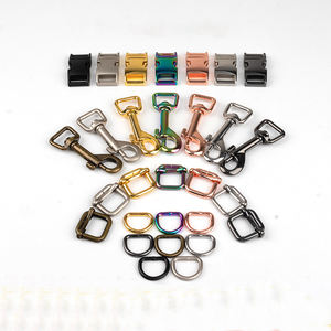 Set tali pengikat anjing, gesper logam paduan seng kustom kualitas tinggi 10/15/20/25/30/38mm perangkat keras kerah hewan peliharaan - Product Image 1