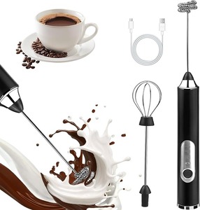 เครื่องตีฟองนมแบบมือถือ ชาร์จผ่าน USB พร้อมที่ตีไฟฟ้า ปั่นกาแฟ ด้ามจับคู่ สำหรับทำคาปูชิโน - Product Image 1