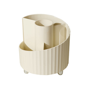 Boîte de rangement rotative pour cosmétiques avec compartiments, organisateur de bureau 4 en 1 pour pinceaux de maquillage, rouge à lèvres, fard à paupières, support pour houppettes - Product Image 5