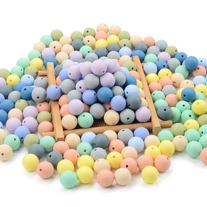 Custom 15mm Bpa Free Food Grade Baby Soft Solid <strong>Silicone</strong> Character <strong>Bead</strong> for Beadabl Pens - Product Image 3