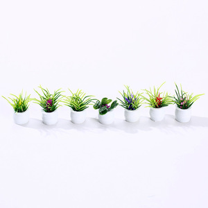 Plantes en pot miniatures simulées, 3-5 cm, en résine, décoration de bureau intérieure, micro-paysages, ensemble de 7 - Product Image 5
