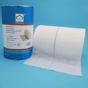 Baisurgical cerrahi tek kullanımlık gazlı bez rulo toptan yara pansuman ağartılmış beyaz gazlı bez rulo - Product Image 2