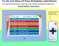 Cadre photo numérique 7 pouces avec horloge pour enfants, lecteur vidéo 1024x600 compatible AVI/MP4/MP3 pour salles d'étude des enfants