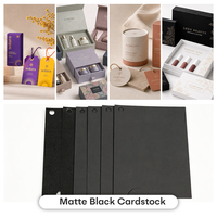 Carton noir opaque mat double face, écologique, recyclable, en pâte de bois vierge, pour boîte cadeau, cosmétique