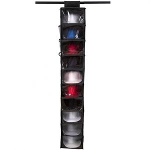 Customized 10-shelves Closet Storage Baseball Hanging Hat Storage Bag Collapsible Shoes <b>Wardrobe</b> Hanging Storage - Product Image 1