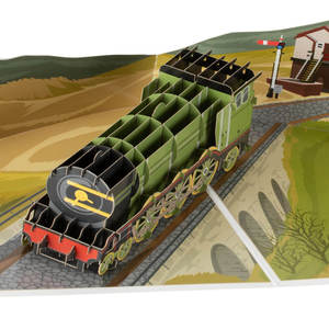 Biglietti 3D Pop-up Vintage a Tema Treno a Vapore - Design Locomotiva per Souvenir di Viaggio, Collezione per Appassionati di Treni, Regalo di <span class=keywords><strong>Compleanno</strong></span> o Festa del Papà - Product Image 1