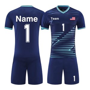 Nieuwe stijl bedrukte voetbaltenue met korte mouwen, sneldrogend, aangepaste teamnaam voor unisex - Product Image 3