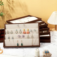Présentoir à bijoux fantaisie, Boîte de rangement pour pendentifs, Plateau de présentation pour bagues, Présentoir pour boucles d'oreilles et bijoux de poignet
