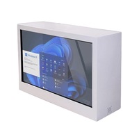 Vitrine transparente blanche YINGTOUCH de 55 pouces, anti-poussière, anti-humidité, pour le rangement de trophées dans le salon, verticale, usage commercial
