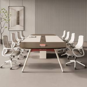 โต๊ะประชุมที่เรียบง่ายและทันสมัยห้องประชุมทรงสี่เหลี่ยมแผนกต้อนรับยาวห้องประชุม - Product Image 6