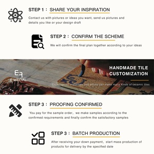 Gạch Men Cổ Điển Bằng Gốm Thủ Công Gạch Thủ Công Phòng Tắm Nhà Bếp Khách Sạn Bằng Gốm Nghệ Thuật Thủ Công 500Mm * 200Mm - Product Image 6