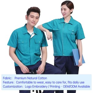 Ropa protectora de trabajo de manga larga de verano personalizada, traje de camuflaje de <span class=keywords><strong>soldador</strong></span> de poliéster y algodón, uniforme resistente a la ropa de trabajo - Product Image 3