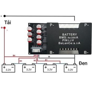 4S 3.2V 14.6V LiFePO4 32140 BMS 400A Carte de protection de stockage d'énergie à courant élevé fonction d'équilibrage actif 5.5A - Product Image 6