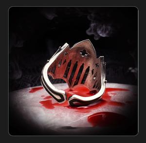 Nuevo anillo Retro Vintage, diseño de ventana de flores en relieve gótico, apertura oscura, <span class=keywords><strong>catedral</strong></span>, estilo gótico, incrustaciones de aleación chapada, moda para hombres - Product Image 5