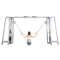 Machine de musculation professionnelle à câbles croisés avec hauteur de poulie réglable et multiples poignées interchangeables