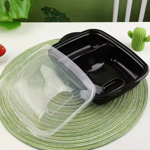 Conteneur alimentaire jetable, boîte à emporter jetable, boîte à lunch bento à 2 compartiments, anti-fuite - Product Image 5