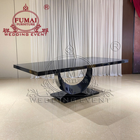 Tables d'appoint rectangulaires modernes pour hôtels, en acier inoxydable, pour l'extérieur, table de console d'entrée