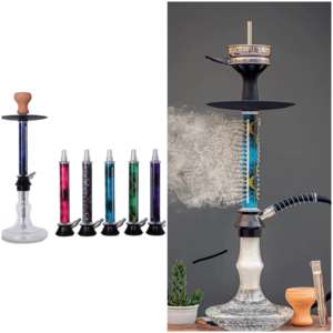 Chicha portable de luxe en verre et acier inoxydable, grande taille, de fabrication allemande, très technologique et très prisée. - Product Image 5