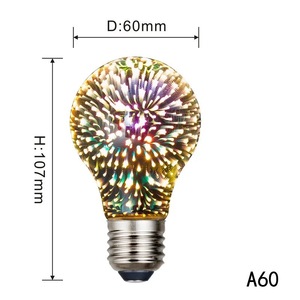 3D Fireworks Led Bulb G80 E27 80mm Diameter Colorful <b>Lighting</b> For Home Decor - Product Image 3