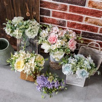 Plante Artificielle Bonsaï Décoration Mariage Style Mur Végétal Artificiel Rose Artificielle pour la Maison