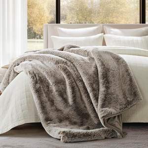 Manta de lujo suave de piel sintética de <span class=keywords><strong>Chinchilla</strong></span> para sofá, manta de invierno gruesa y cálida manta de visón 1220GSM - Product Image 2