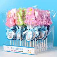 Fabricant OEM en marque blanche, vente en gros, sucettes personnalisées HALAL, forme petite fille, saveur fruitée pour les collations des enfants