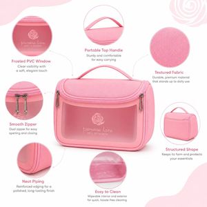 OEM Custom Logo Cosmetic Organizer Bag Frosted PVC <b>Makeup</b> <b>Case</b> Travel Toiletry Pouch Bulk Wholesale Supplier Factory - Product Image 4