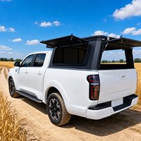 Couverture de benne rigide en alliage d'aluminium sur mesure pour pick-up universels (benne de 2 m) avec fenêtre coulissante unilatérale sans perçage