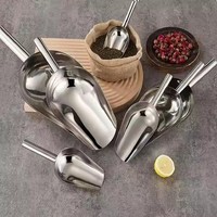 Spatule en acier inoxydable manche en métal outil ménager cuillère en métal pour céréales farine thé graines de tournesol pour la cuisine à domicile
