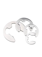 304 Stainless Steel Metric M1.2-M30 Circlip Open Type Retaining Ring E Lock Washers Primary Color Finish for Mining Heavy