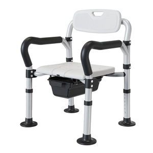 Elderly commode chair, foldable <b>portable</b> shower chair, commode <b>stool</b> - Product Image 5