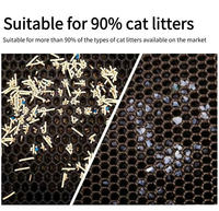 Tapis de litière pour chat en EVA à double cellule, lavable et pliable, avec fonction de contrôle pour accessoires de litière pour chat