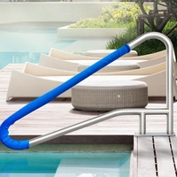 Escalier de piscine contemporain en acier inoxydable 139*84*10cm avec accoudoirs, conception épaissie, filtre de remplacement