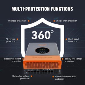 Cho powmr 5000 Wát năng lượng mặt trời biến tần với 120A <span class=keywords><strong>MPPT</strong></span> <span class=keywords><strong>CHARGE</strong></span> <span class=keywords><strong>CONTROLLER</strong></span> 48VDC 110V/240Vac được xây dựng trong 15000 Wát off-lưới điện cao điểm - Product Image 4