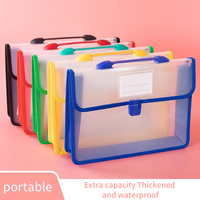Carpeta de archivos transparente expansible de PP profesional de gran capacidad A4 bolsa de documentos Portátil Bolsa de sobre para uso escolar