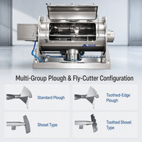Mélangeur horizontal automatique à cisaillement par rotation avec acier inoxydable SUS316L pour le mélange et l'homogénéisation de poudres chimiques et plastiques
