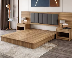 Diseños Modernos y Económicos de Camas Dobles de Madera para Hotel - Product Image 6