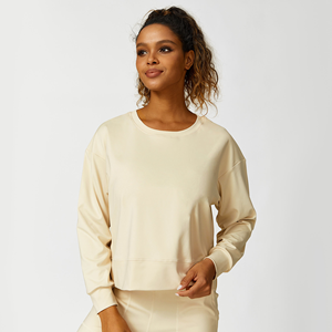 Ensemble de survêtement décontracté à col rond pour femme, haut léger à manches longues noir, grande taille, coupe confortable, vêtements décontractés, vêtements de détente - Product Image 1