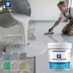 high hardness epoxy sand self levelling floor pain <b>Cement</b> floor Liquid Building Colored Sand Floor Coating - Product Image 1