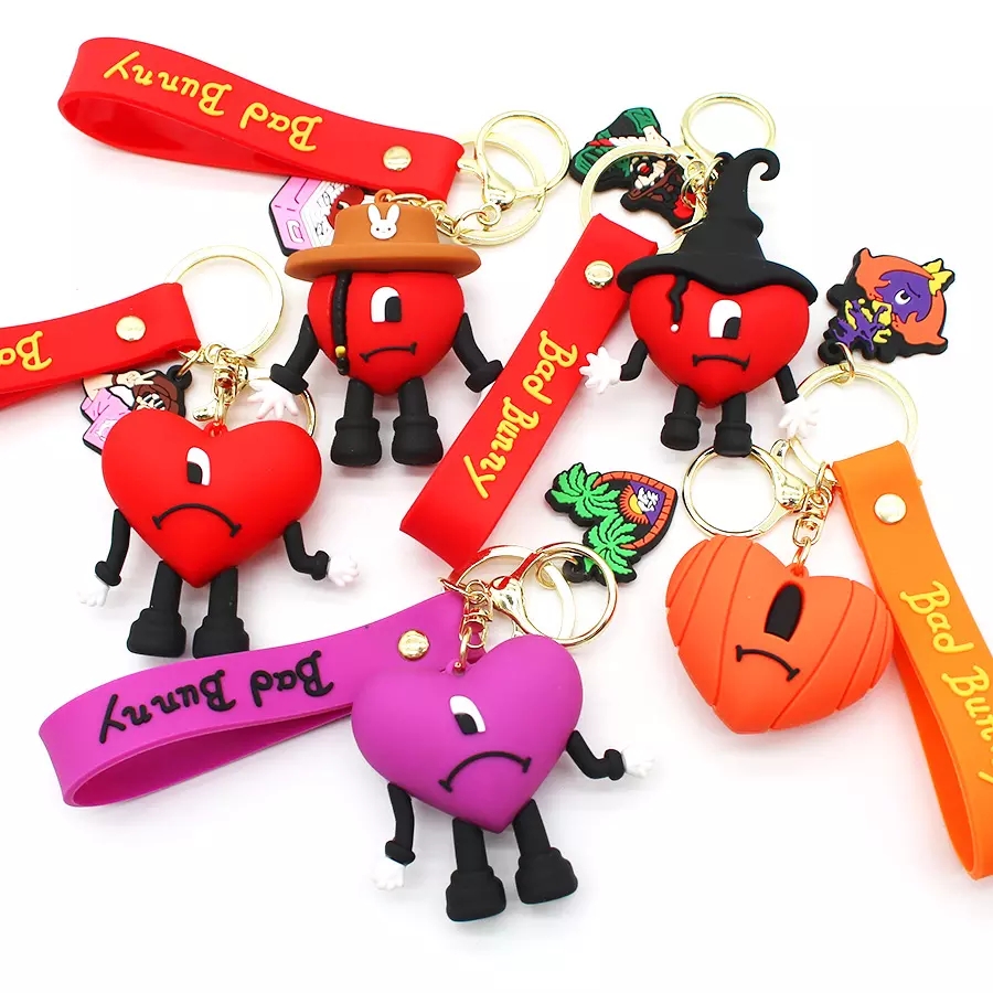 3D Cartoon Cute Custom Design PVC Key chain Soft Rubber Car Keychain  Accessories Doll Bag Backpack Pendant